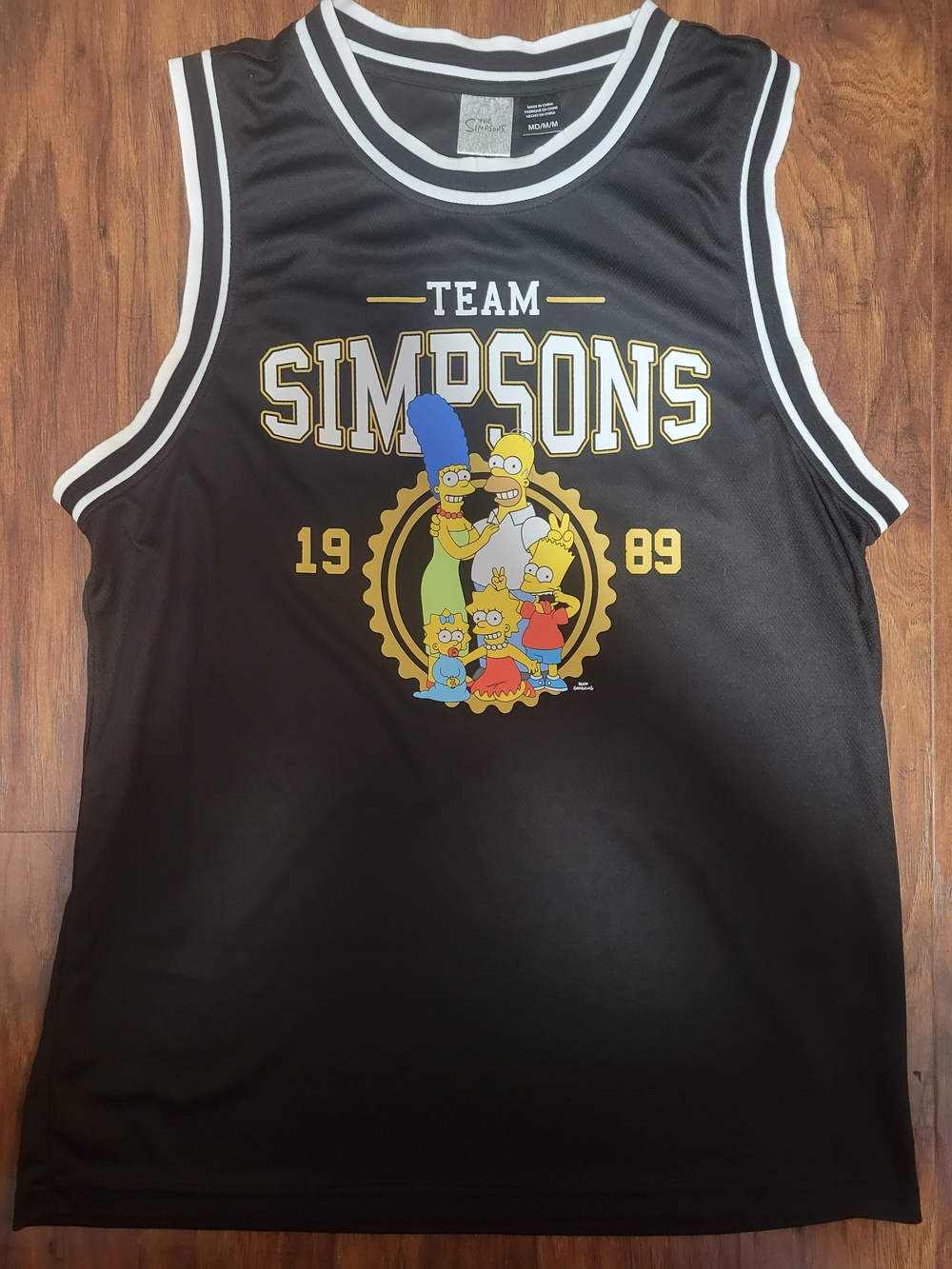 Team Simpsons Black Graphic Tank Top